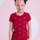 Blusa Infantil Lacinhos Strass Pituchinhus
