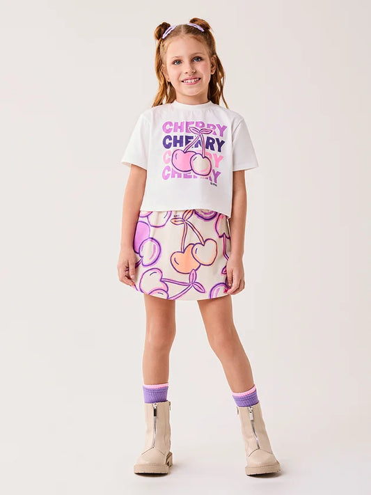 Conjunto Infantil Cherry Lilás Bimbi