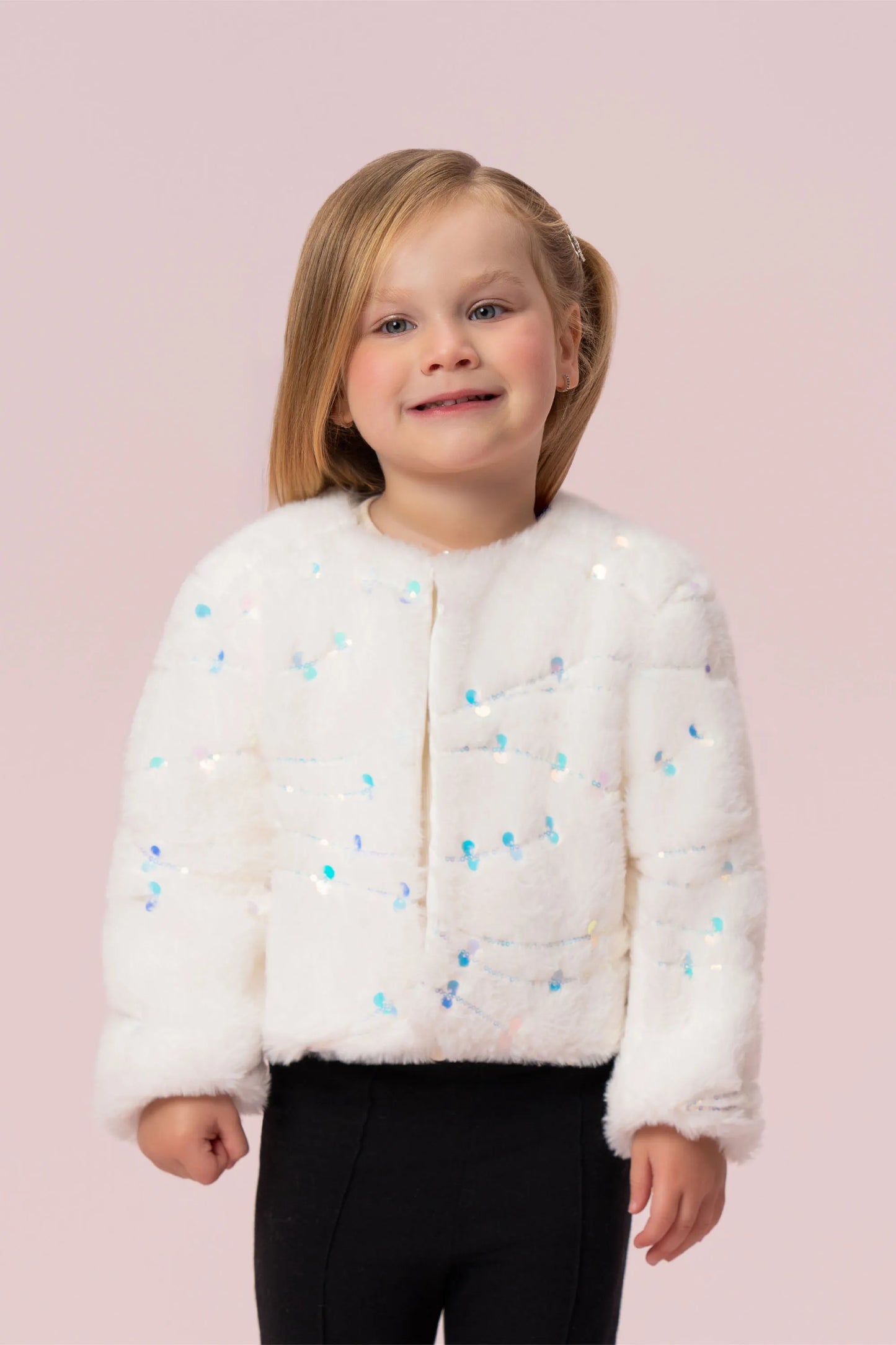 Casaco Infantil Pele Paetê Petit Cherie