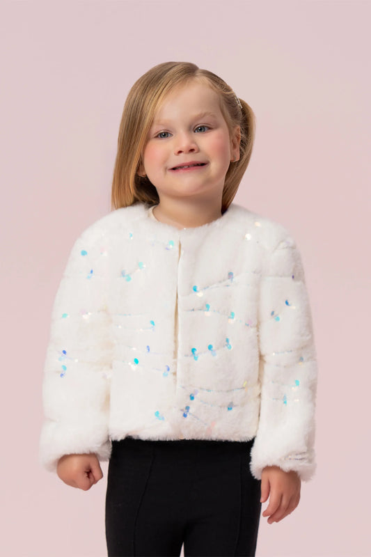 Casaco Infantil Pele Paetê Petit Cherie