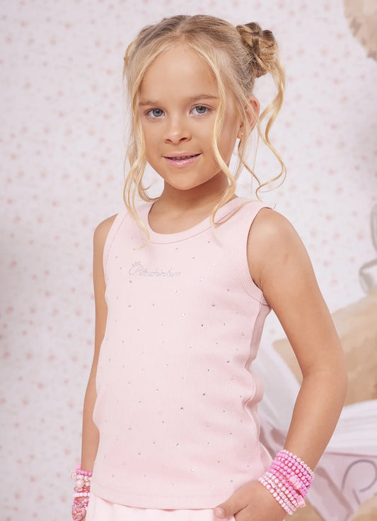 Regata Infantil Rosa Cristais Pituchinhus
