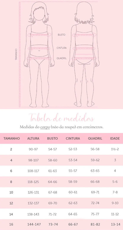 Saia Short Infantil Laço Xadrez Pituchinhus