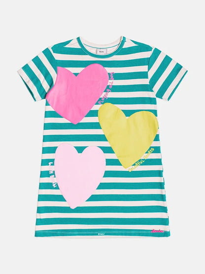 Vestido Infantil Listras Verde Buá