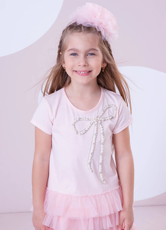Blusa Infantil Laço Bordado Pituchinhus