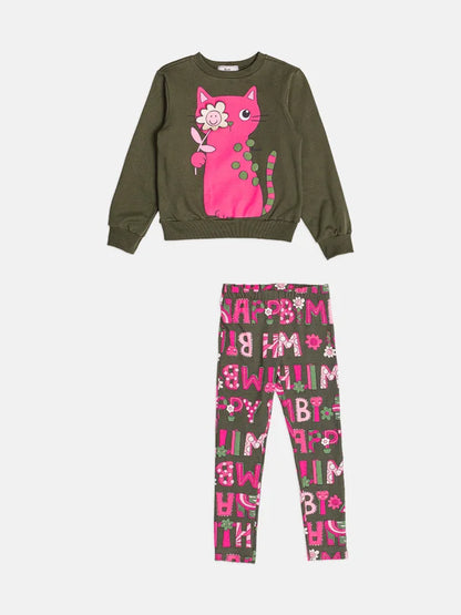 Conjunto Infantil Moletom Verde Oliva Bimbi