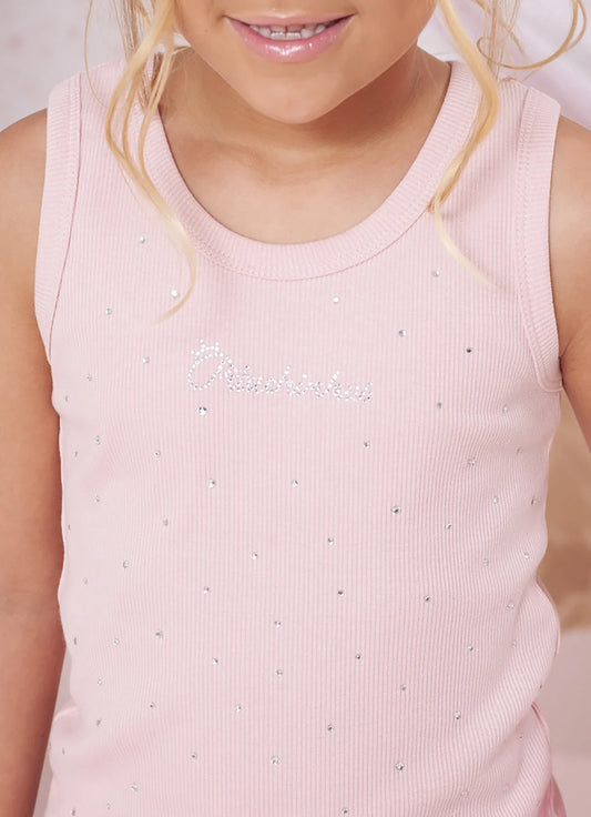 Regata Infantil Rosa Cristais Pituchinhus
