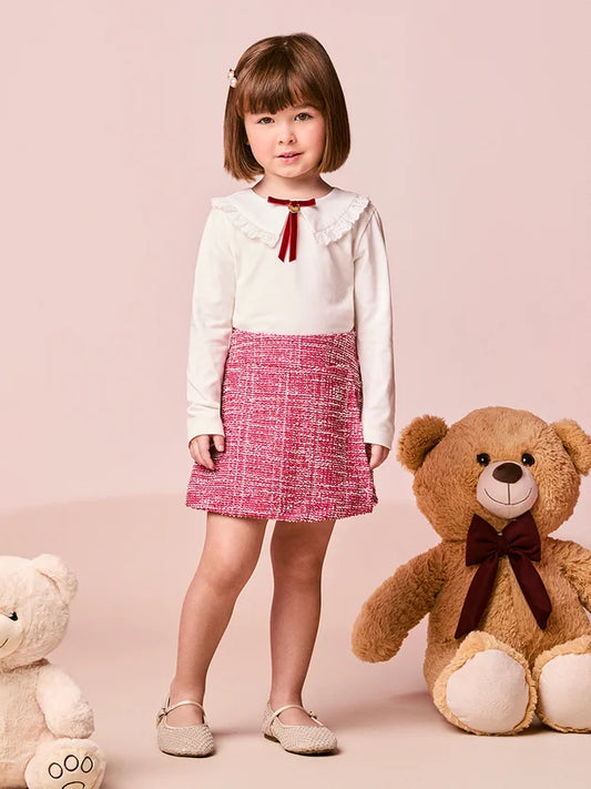 Conjunto Infantil Saia Tweed Momi