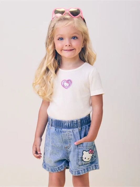 Blusa Canelada Hello Kitty Momi