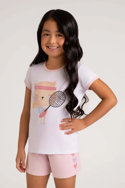 Pijama Infantil Menina Gatinha