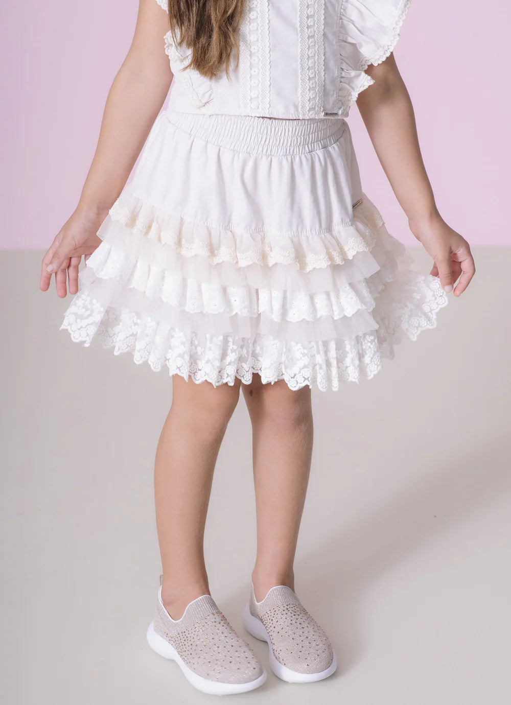 Saia Short Mix Babados Pituchinhus