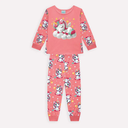 Pijama Unicórnio Rosa