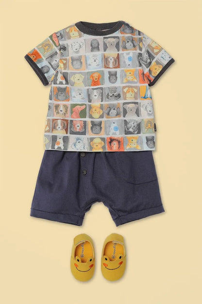 Conjunto Bebê Menino Pets em Algodão Green
