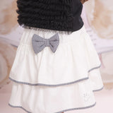 Saia Short Infantil Laço Xadrez Pituchinhus