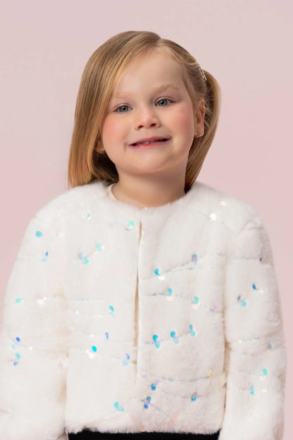 Casaco Infantil Pele Paetê Petit Cherie