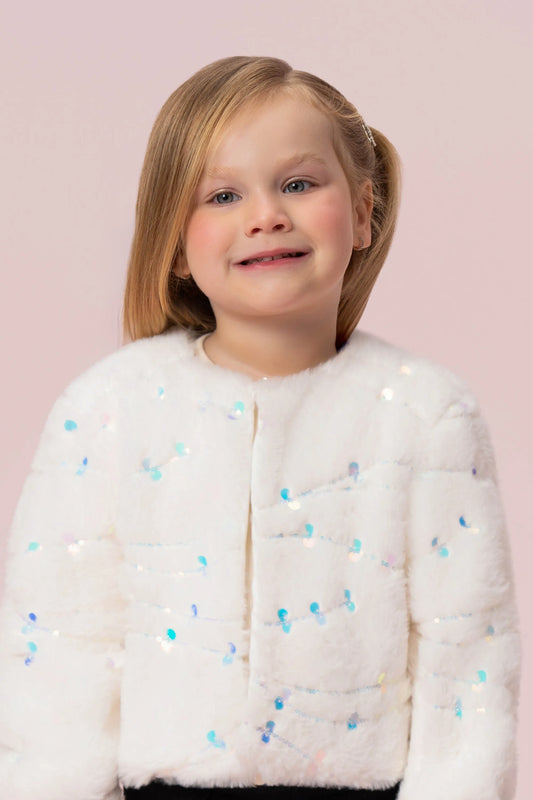 Casaco Infantil Pele Paetê Petit Cherie