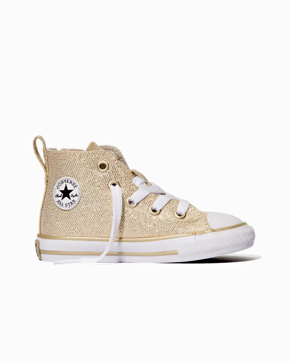 All Star Infantil Chuck Taylor Dourado Side Zip