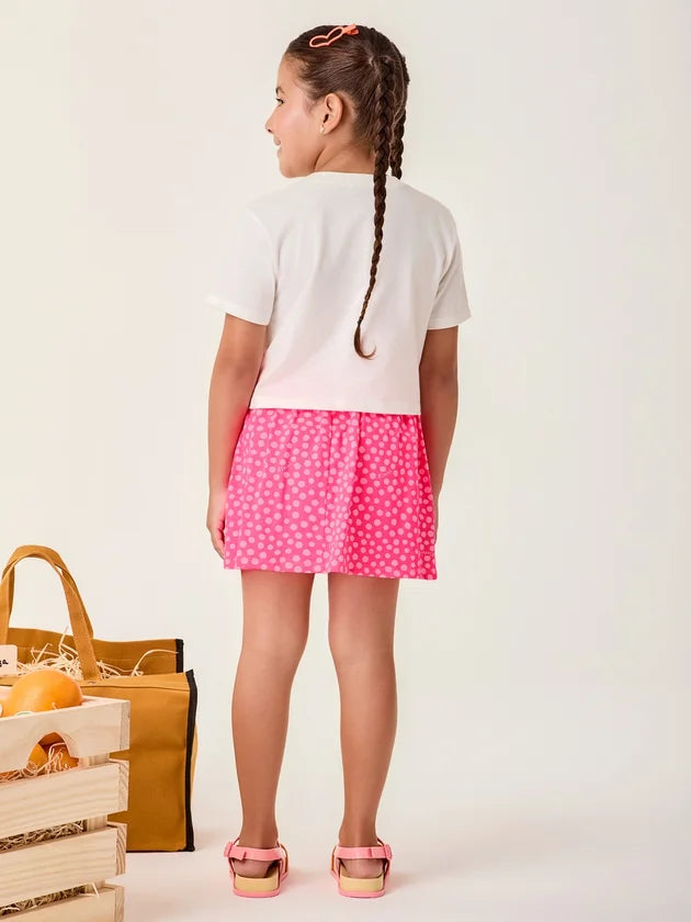 Conjunto Infantil Menina Rosa Poá Buá