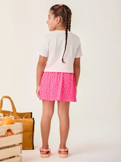 Conjunto Infantil Menina Rosa Poá Buá