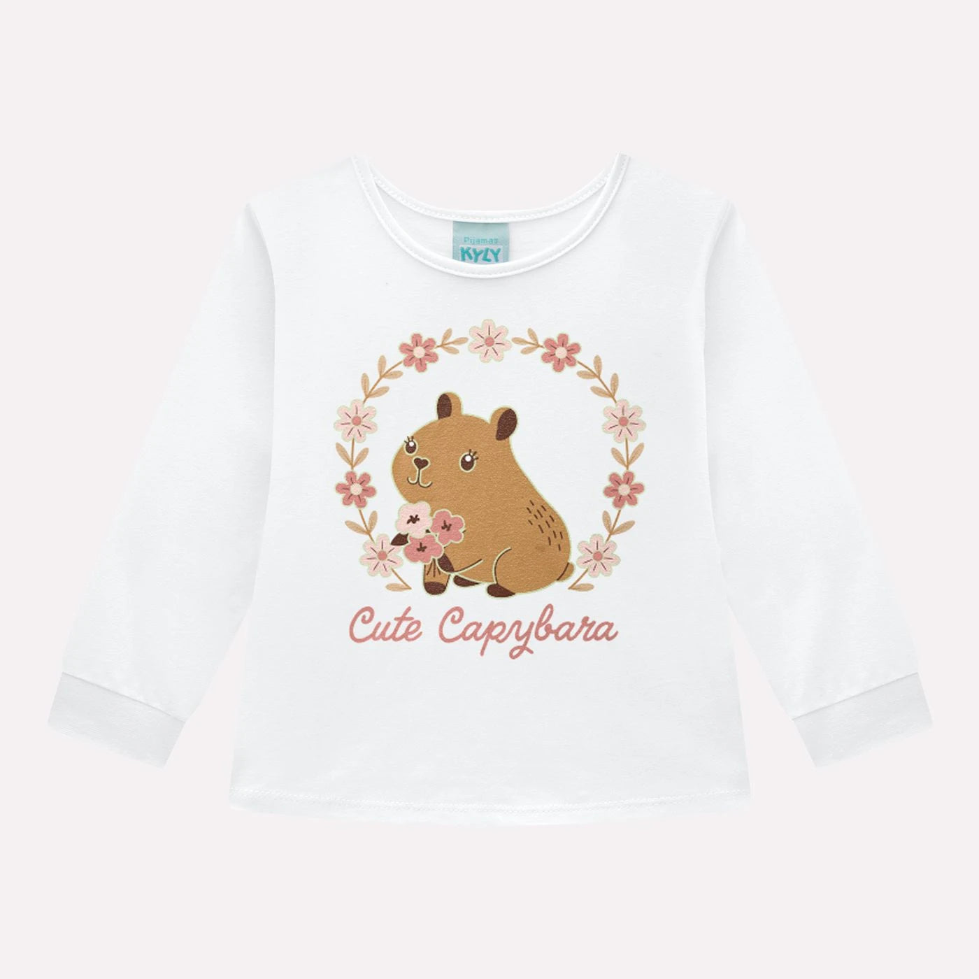 Pijama Infantil Rosa Capivara Buá