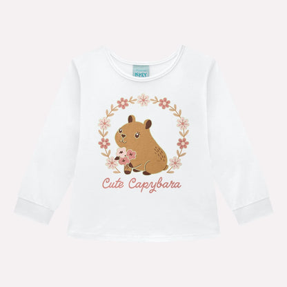 Pijama Infantil Rosa Capivara Buá