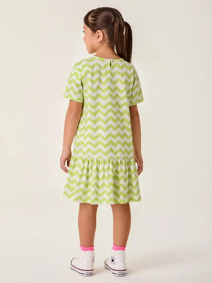 Vestido Infantil Menina Verde Buá