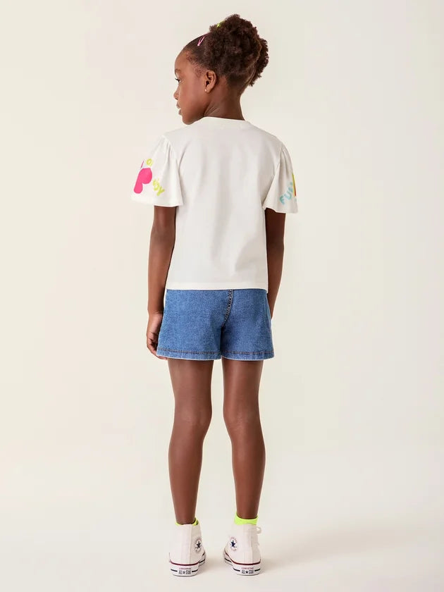 Blusa Infantil Menina Branca Bimbi