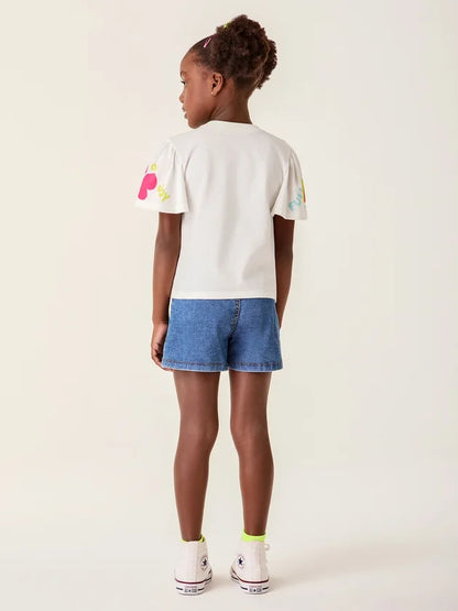 Blusa Infantil Menina Branca Bimbi