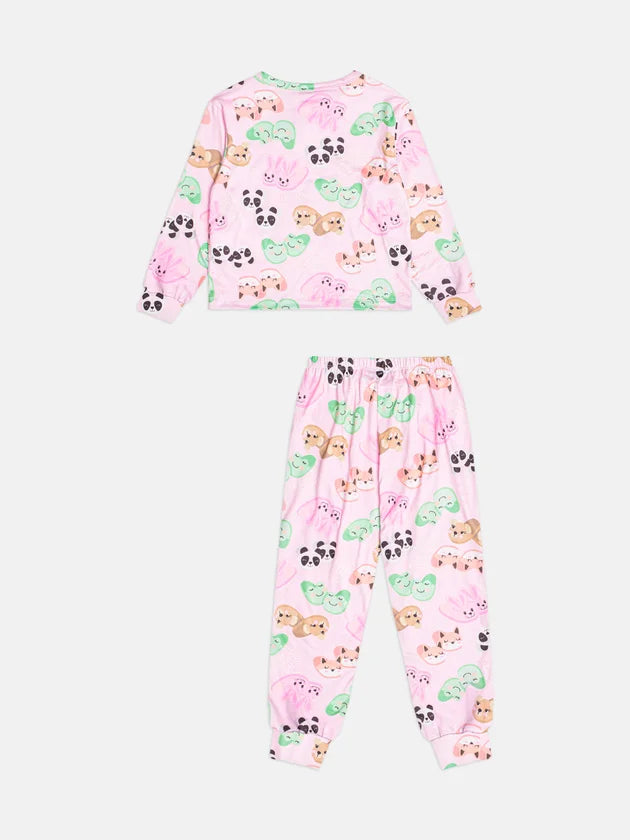 Pijama Infantil Rosa Pantufas Buá