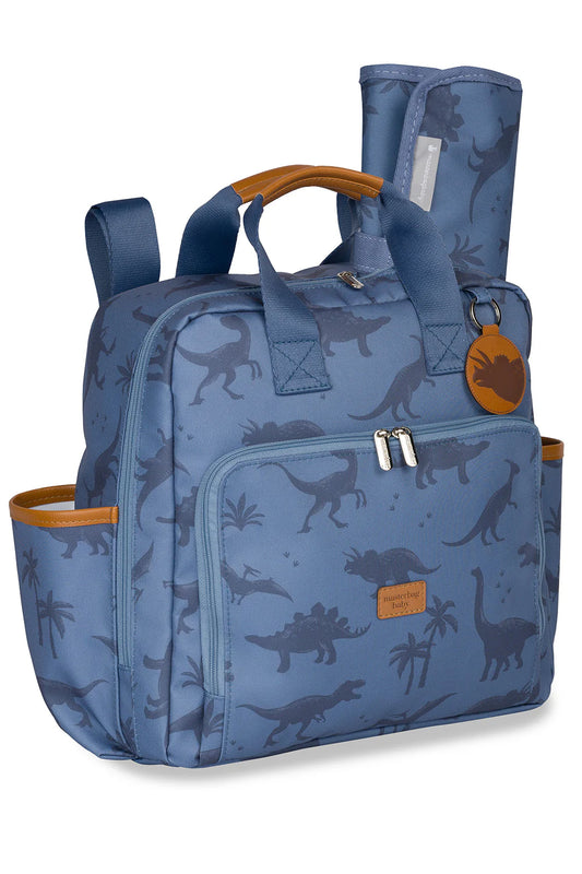 Mochila Baby Vintage Dinossauro Azul