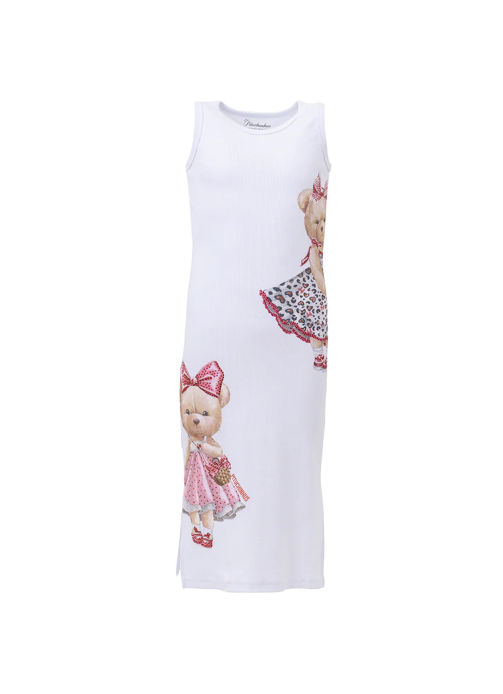 Vestido Infantil Midi Ursas Cristal Resort Pituchinhus