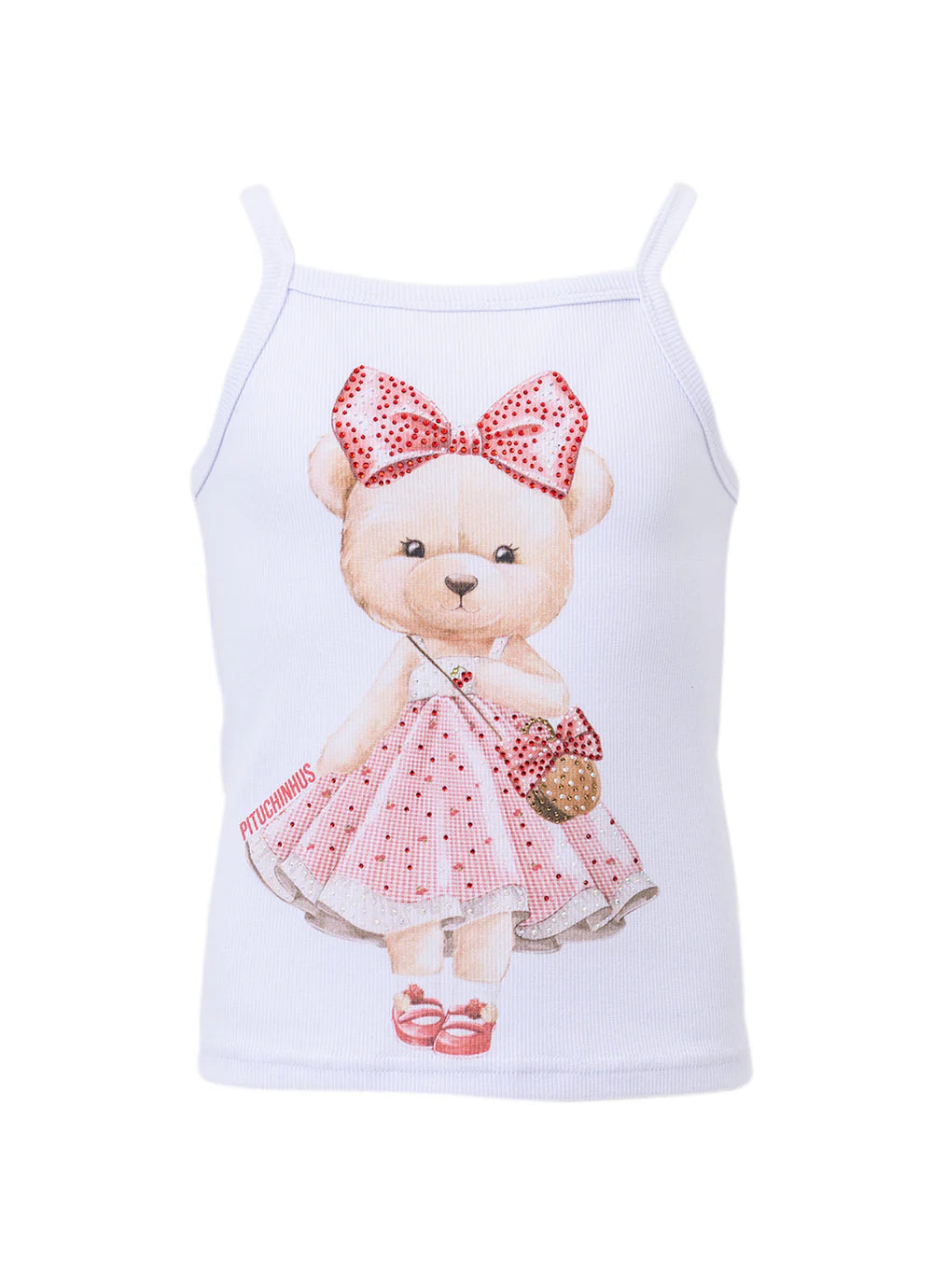 Blusa Infantil Alça Ursa Resort Pituchinhus