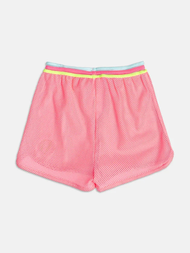 Short Saída Infantil Rosa Smile Momi