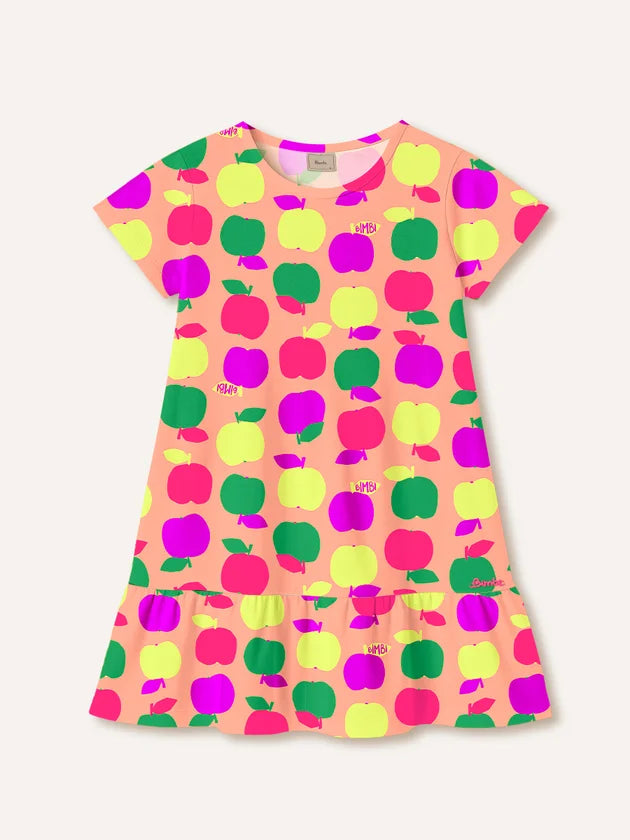 Vestido Infantil Maçãs Coloridas Buá