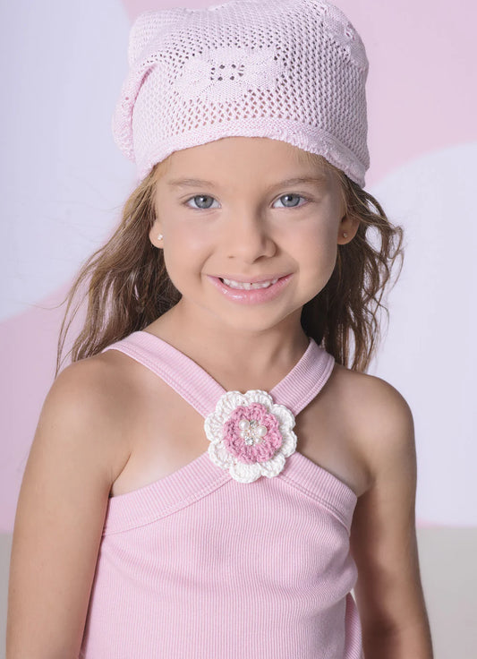 Cropped Ribana Flor Crochê Pituchinhus