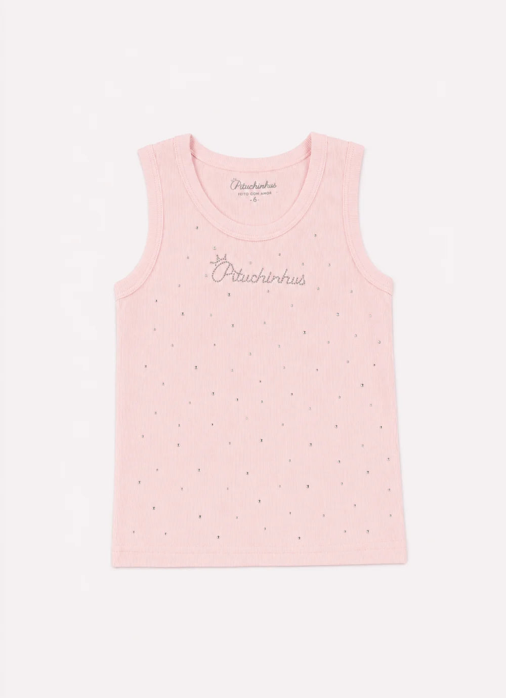 Regata Infantil Rosa Cristais Pituchinhus