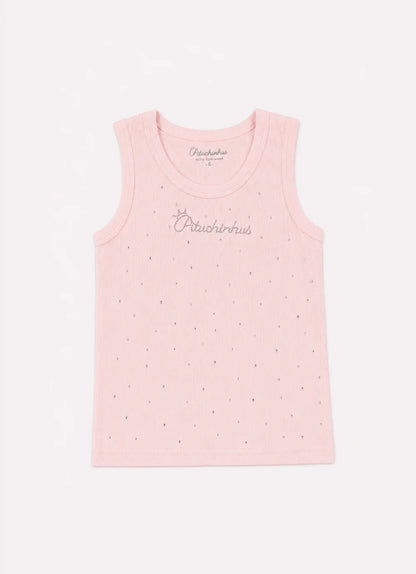 Regata Infantil Rosa Cristais Pituchinhus