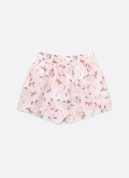 Short Infantil Rosa Cavalinhos Pituchinhus