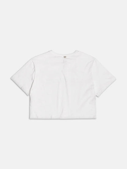 T-shirt Off Aplique Strass Authoria