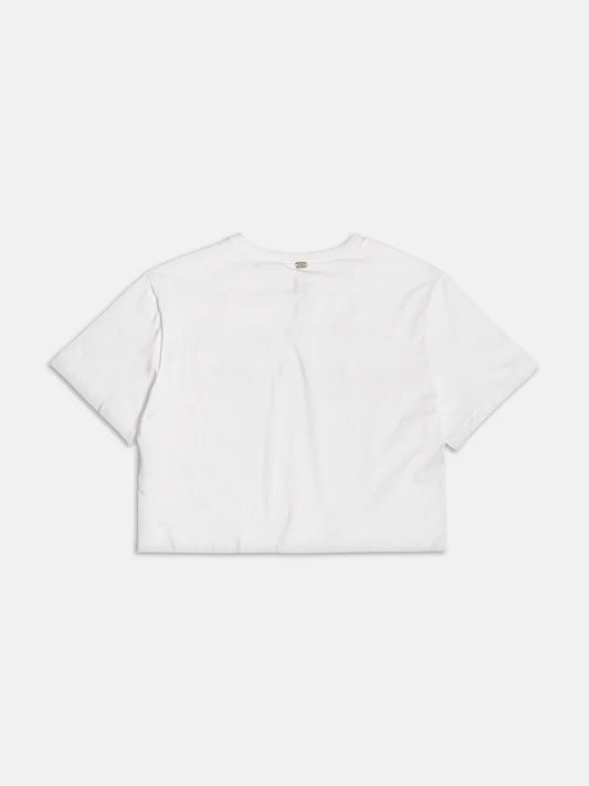 T-shirt Off Aplique Strass Authoria