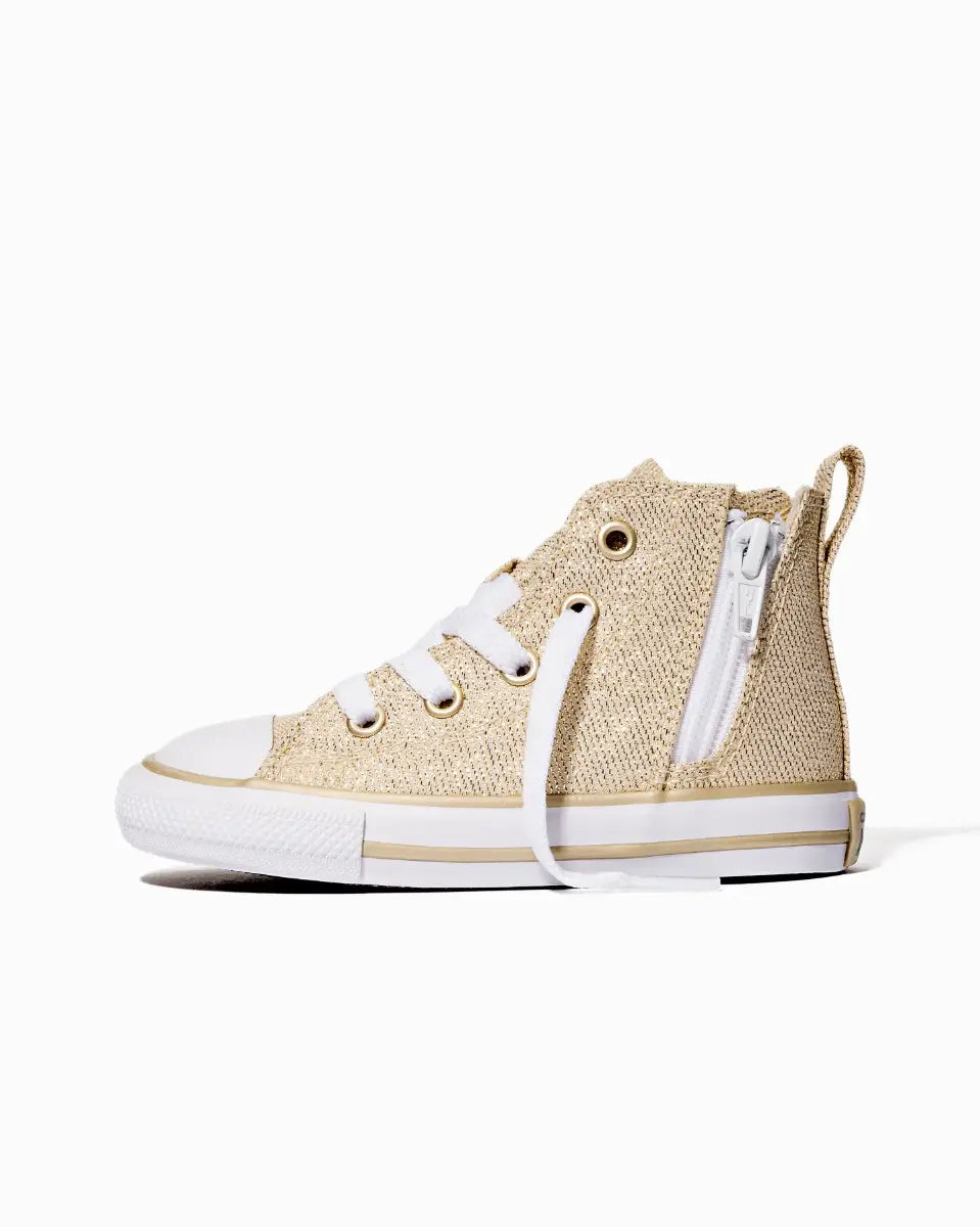 All Star Infantil Chuck Taylor Dourado Side Zip