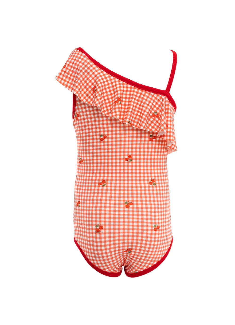 Maiô Infantil Xadrez Cereja Pituchinhus