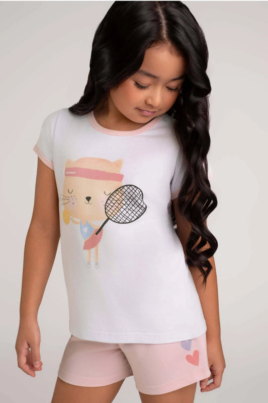 Pijama Infantil Menina Gatinha