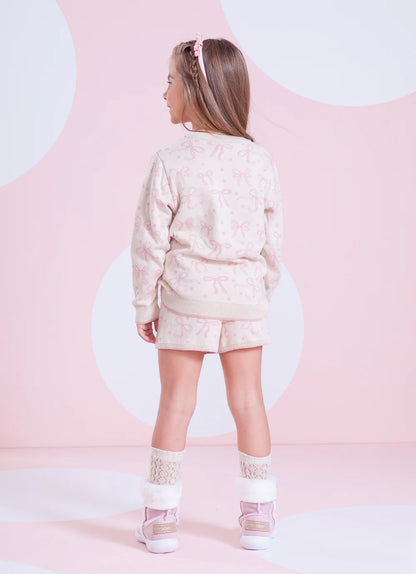 Short Infantil Tricot Laços Pituchinhus