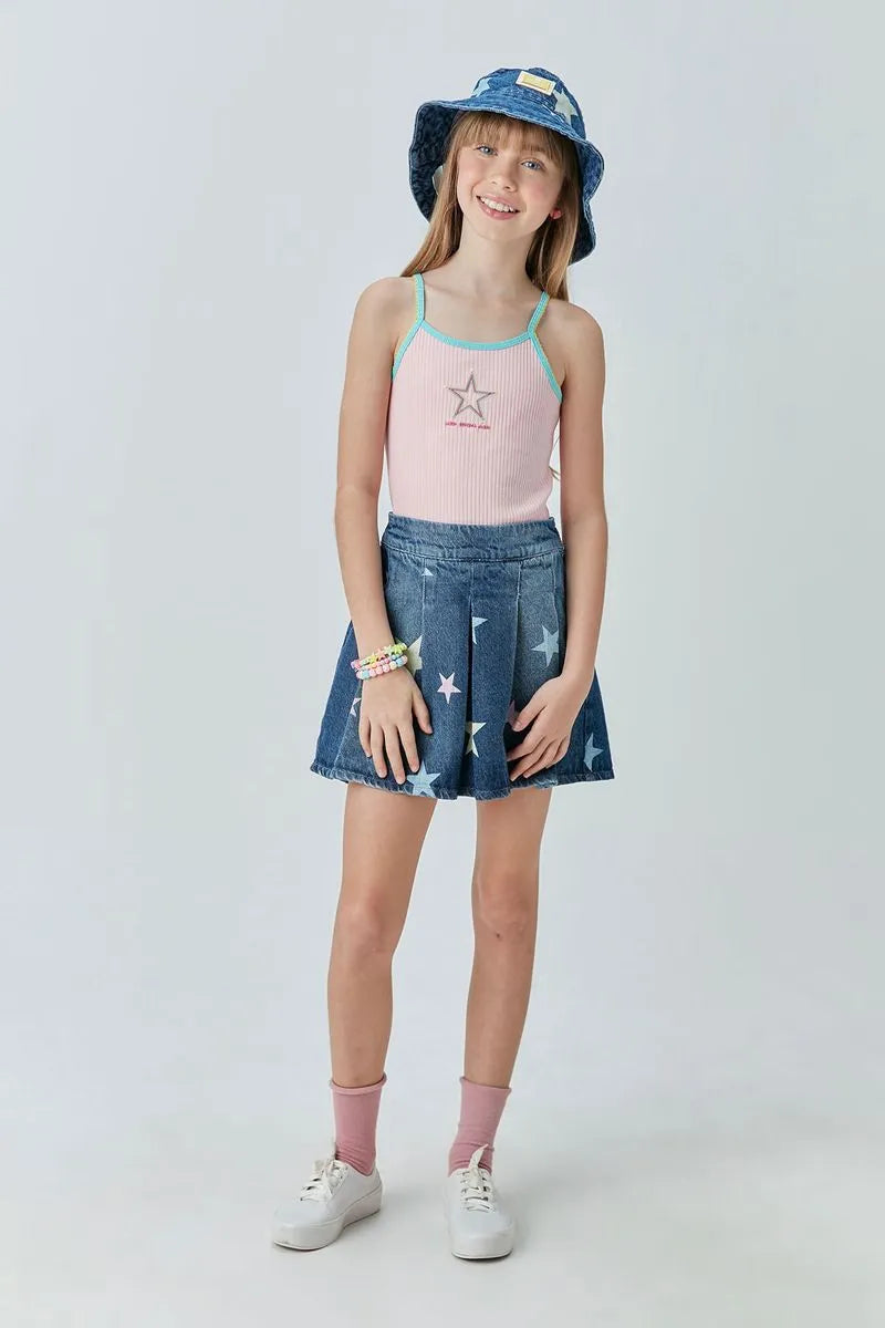 Saia Jeans Estrelas  UM+UM