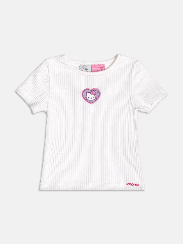 Blusa Canelada Hello Kitty Momi