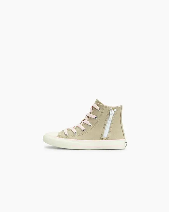 All Star Infantil Chuck Taylor Side Zip Canvas Bege