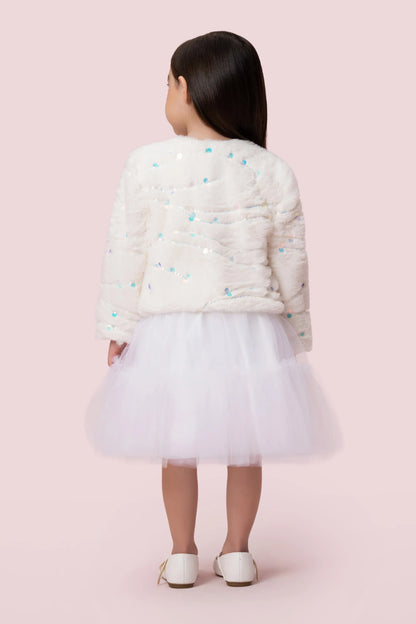 Casaco Infantil Pele Paetê Petit Cherie