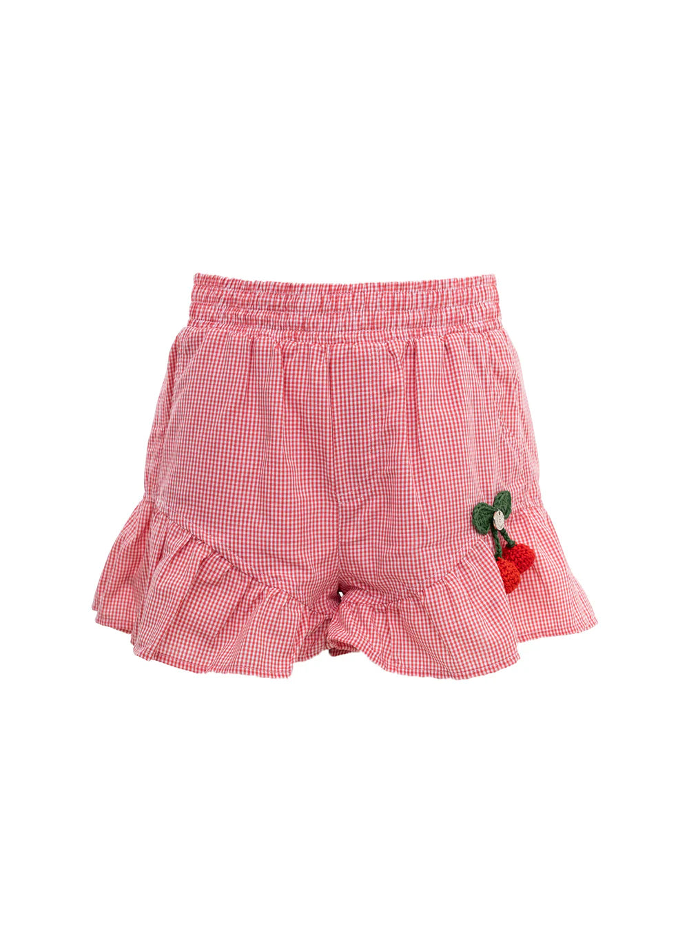 Short Infantil Xadrez Cereja Pituchinhus