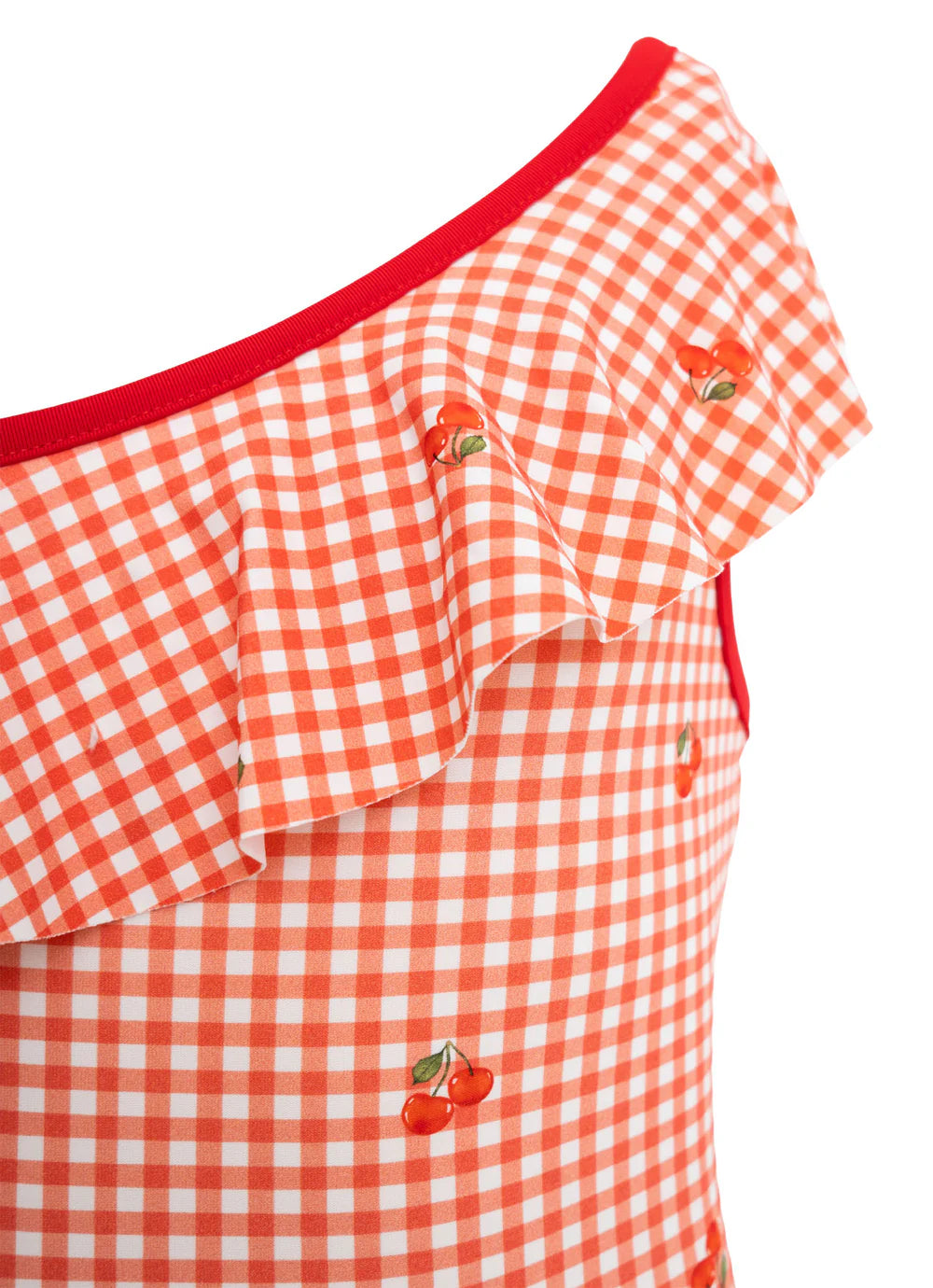 Maiô Infantil Xadrez Cereja Pituchinhus