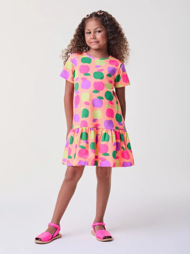 Vestido Infantil Maçãs Coloridas Buá